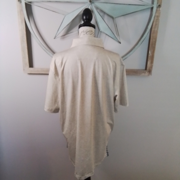 Bald Head Blues Albatross Performance Golf Polo Heather Sand Dollar - L - Picture 10 of 15